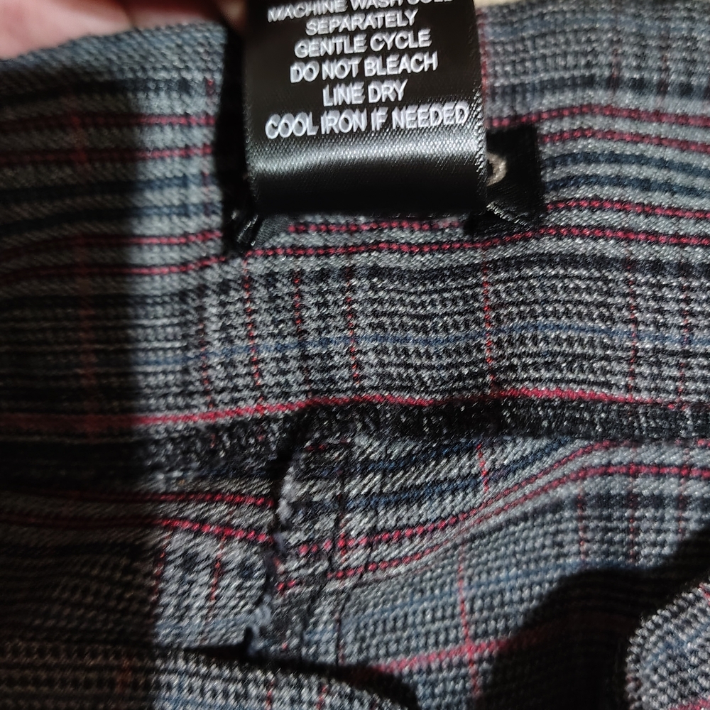 Soho Apparel woman's Red and Black Plaid Pull On Dress Pants, Size M - Picture 4 of 8